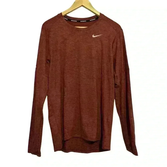 Nike Element Running Crew Long Sleeve Dri-Fit Men’s Burgandy Top Size Small NWT - Picture 1 of 13